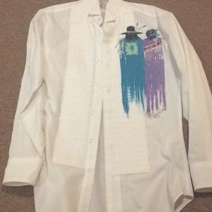 Hand paintedNative American tuxedo shirt